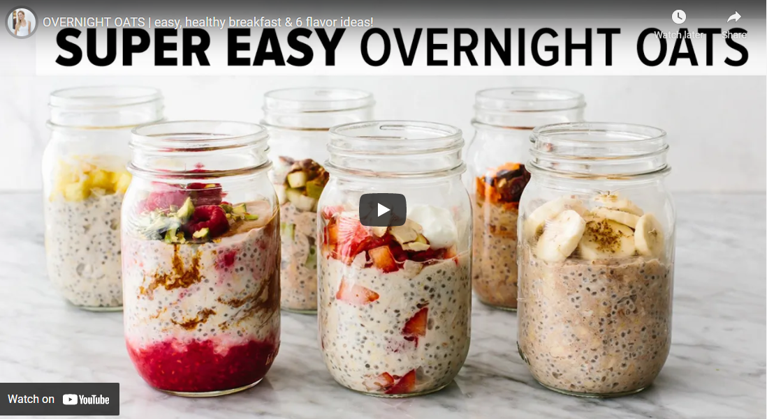 Load video: OVERNIGHT OATS | easy, healthy breakfast &amp; 6 flavor ideas!